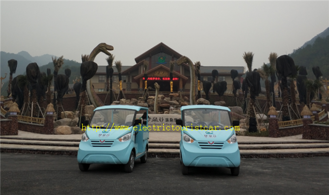 Μπλε ηλεκτρικό γκολφ αυτοκινήτων τουριστών 5 επιβατών ηλεκτρικό με λάθη για την περίπολο δημόσια ασφαλείας 0