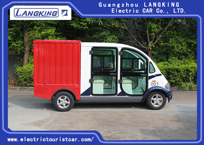 4/5 καθισμάτων ηλεκτρική περιπολικών αυτοκινήτων σιδήρου φορτίου κιβωτίων εμπορευματοκιβωτίων Electric Cargo Van With Customized διάσταση 0